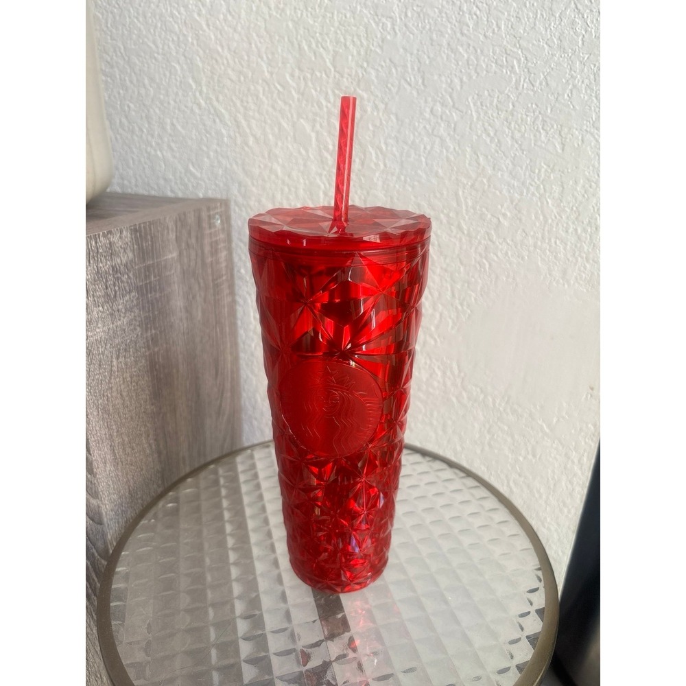 Starbucks 24oz Red Diamond Prism Tumbler - Picture 2 of 9